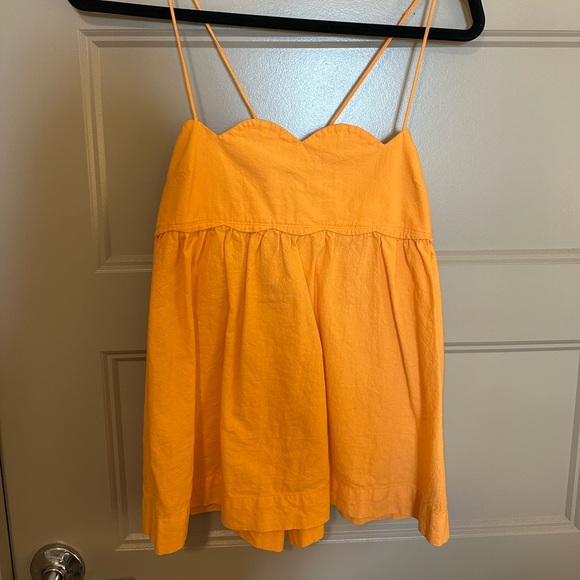 Free People Sweet Scallop Set in Papaya. Size XS. Worn twice, great condition - Picture 5 of 10